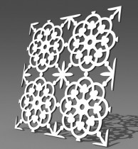 Резная 3D перегородка С33 Пражские витражи